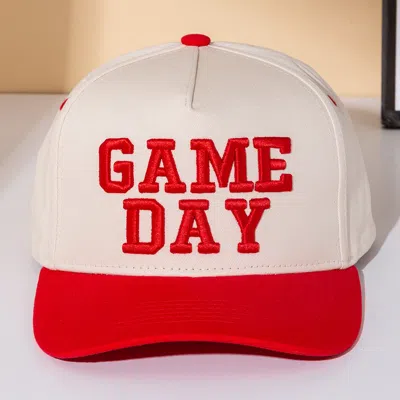 Fashnzfab Game Day Message Embroidered Five Panel Canvas Snapback Baseball Cap In Gray