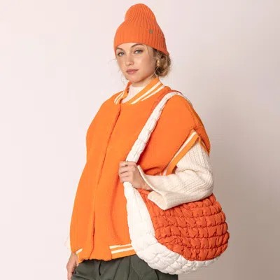 Fashnzfab Game Day Quilted Puffer Shoulder / Crossbody Bag Cloud Bag In Multi