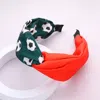 Fashnzfab Game Day Soccer Patterned Twisted Headband In Multi