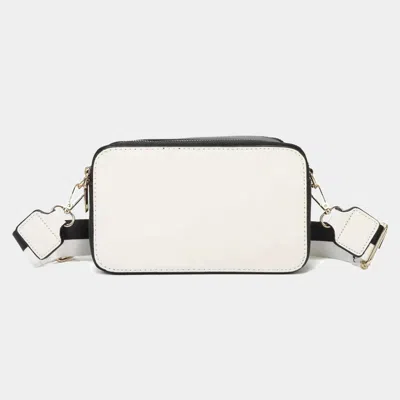Fashnzfab Game Day Two Tone Faux Leather Rectangle Crossbody Bag In Multi