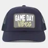 Fashnzfab Game Day Vibes Message Mesh Back Baseball Cap In Blue