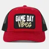 Fashnzfab Game Day Vibes Message Mesh Back Baseball Cap In Red