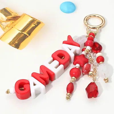 Fashnzfab Gameday Star Beads Beaded Drop Keychain Bag Charm In Animal Print