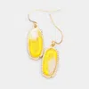Fashnzfab Gem Stone Dangle Earrings In Multi
