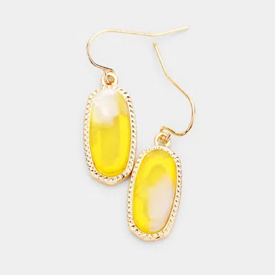 Fashnzfab Gem Stone Dangle Earrings In Multi