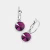 Fashnzfab Genuine Crystal Dangle Earrings In Multi