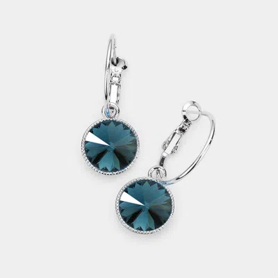 Fashnzfab Genuine Crystal Dangle Earrings In Multi