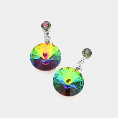 Fashnzfab Genuine Crystal Drop Earrings - Vitrail Medium In Multi