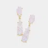 Fashnzfab Geometric Druzy Link Dangle Earrings - Lavender In Purple