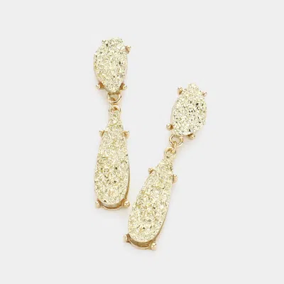 Fashnzfab Geometric Druzy Link Dangle Earrings In Multi