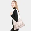 Fashnzfab Geometric Knit Tote Bag In Gray