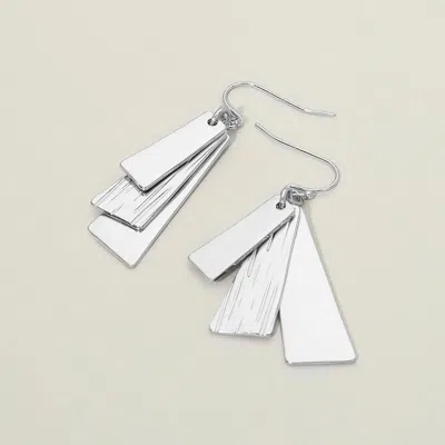 Fashnzfab Geometric Metal Bar Drop Dangle Earrings In Metallic