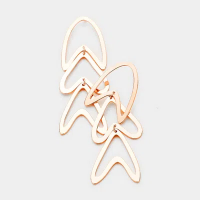 Fashnzfab Geometric Metal Link Earrings In Multi