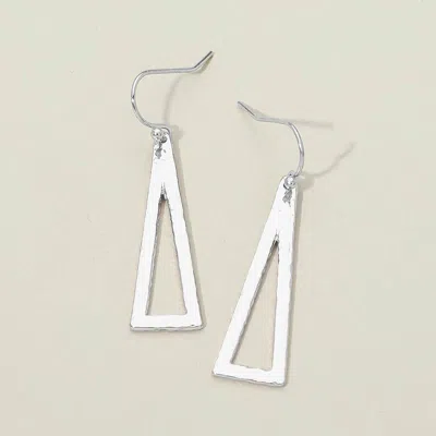 Fashnzfab Geometric Metal Open Triangle Drop Earrings In Multi