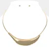 Fashnzfab Geometric Metal Plate Pointed Necklace In Gold