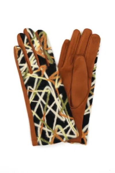 Fashnzfab Geometric Multicolor Embroidered Smart Touchgloves