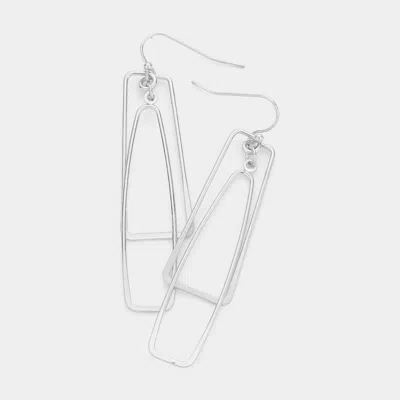 Fashnzfab Geometric Open Metal Dangle Earrings In Multi