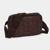Fashnzfab Geometric Pattern Belt Bag / Sling Bag In Brown
