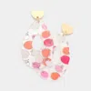 Fashnzfab Geometric Patterned Lucite Open Teardrop Dangle Earrings In Multi