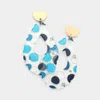 Fashnzfab Geometric Patterned Lucite Open Teardrop Dangle Earrings In Multi