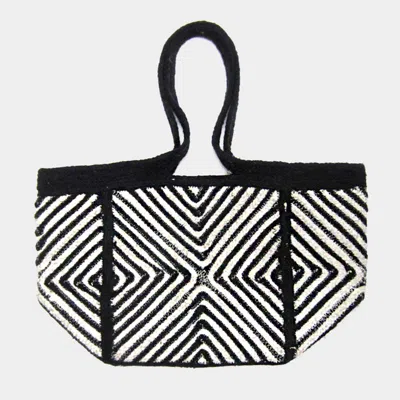 Fashnzfab Geometric Patterned Tote Bag In Black