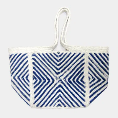 Fashnzfab Geometric Patterned Tote Bag In Blue