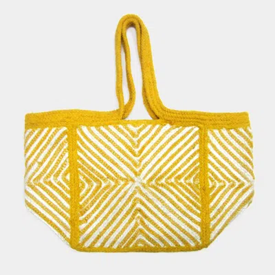 Fashnzfab Geometric Patterned Tote Bag In Yellow