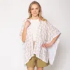 Fashnzfab Geometric Print Ruana Poncho In Multi