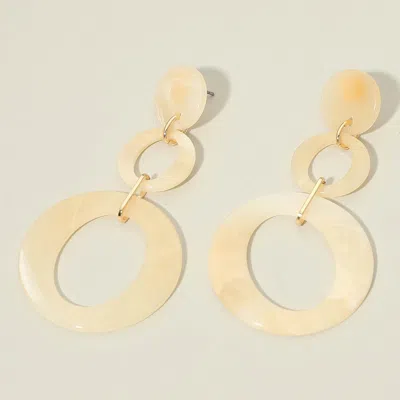 Fashnzfab Geometric Resin Circle Link Drop Statement Earrings In Multi