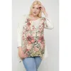 Fashnzfab Geometric/tribal Sublimation Print Tunic Top In Beige