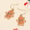 Fashnzfab Gingerbread Man Dangle Earrings In Gold