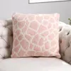 Fashnzfab Giraffe Patterned Cushion Cover In Pink