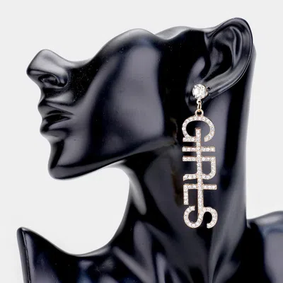 Fashnzfab Girls Crystal Drop Earrings In Multi