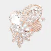 Fashnzfab Glass Crystal Bouquet Brooch Pendant In Multi