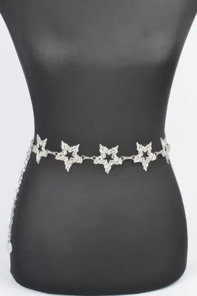 Fashnzfab Glass Star Plus Size Chain Belt In Pattern