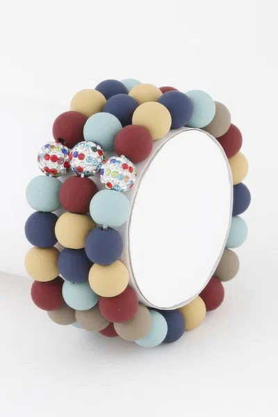 Fashnzfab Glitter Clay Bead Bracelet In Multi