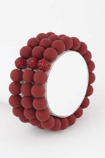 Fashnzfab Glitter Clay Bead Bracelet In White