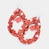 Fashnzfab Glitter Open Teardrop Snowflake Gloves Dangle Earrings In Multi