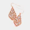 Fashnzfab Glitter Stone Petal Dangle Earrings In Multi