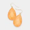 Fashnzfab Glitter Teardrop Dangle Earrings In Pink