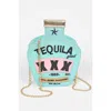 Shop Fashnzfab Glitter Tequila Iconic Swing Box Clutch