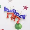 Fashnzfab Glittered American Usa Democrat Donkey Dangle Earrings - Multi In Multi