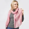 Fashnzfab Glittered Crinkle Scarf In Pink