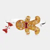 Fashnzfab Glittered Gingerbread Man Candy Hook Bracelet Gold In Gold