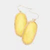 Fashnzfab Glittered Hexagon Dangle Earrings - Yellow In Yellow