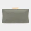 Fashnzfab Glittered Rectangle Evening Clutch / Crossbody Bag In Gray