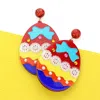Fashnzfab Glittered Resin Easter Egg Dangle Earrings In Multi