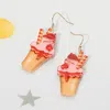 Fashnzfab Glittered Resin Ice Cream Dangle Earrings - Multi In Multi