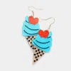 Fashnzfab Glittered Resin Ice Cream Dangle Earrings In Blue