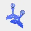 Fashnzfab Glittered Resin Wale Tale Dangle Earrings In Blue